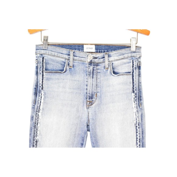 Hudson Barbara High Rise Super Skinny Ankle Jeans Size 27 Fray Raw Hem Cropped - Picture 3 of 14